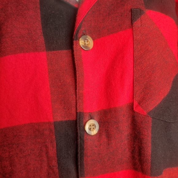 Old Navy Red and Black Plaid Button Down - Picture 3 of 8
